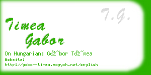 timea gabor business card